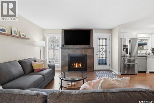 2206 Mahony Crescent, Regina, SK - Indoor Photo Showing Living Room With Fireplace