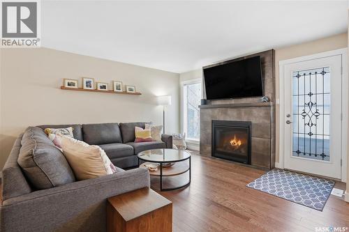 2206 Mahony Crescent, Regina, SK - Indoor Photo Showing Living Room With Fireplace
