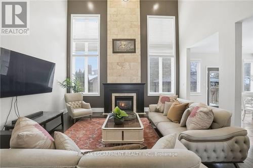 223 Annabelle Street, Hamilton, ON - Indoor Photo Showing Living Room With Fireplace