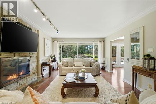 6 Summit Circle, Simcoe, ON - Indoor Photo Showing Living Room With Fireplace