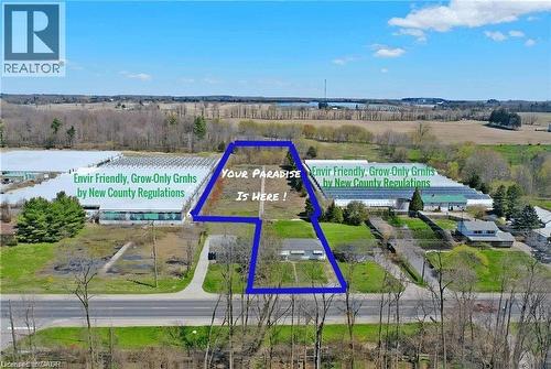 View of property location with property boundaries highlighted - 2474 Highway 24, Simcoe, ON 