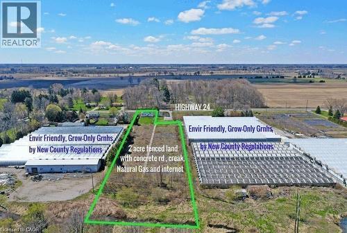 View of property location with property parcel outlined - 2474 Highway 24, Simcoe, ON 