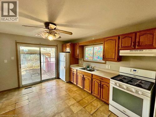 153 Cameron Avenue N, Hamilton, ON - Indoor Photo Showing Kitchen With Double Sink
