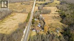 Aerial view of sparsely populated area - 