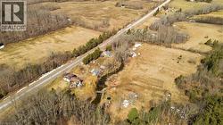 Aerial view of sparsely populated area - 