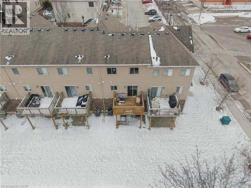 View of snowy aerial view - 750 Lawrence Street Unit# 88, Cambridge, ON - Outdoor