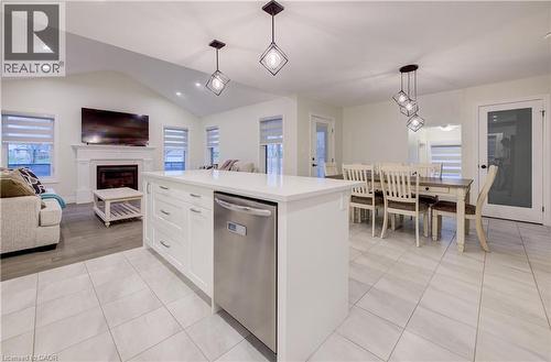 4 Livingston Drive, Tillsonburg, ON - Indoor Photo Showing Dining Room With Fireplace