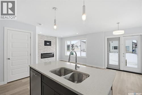 262 Kostiuk Crescent, Saskatoon, SK - Indoor Photo Showing Kitchen With Double Sink
