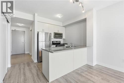 10 Concord Place Unit# 304, Grimsby, ON - Indoor Photo Showing Kitchen With Double Sink
