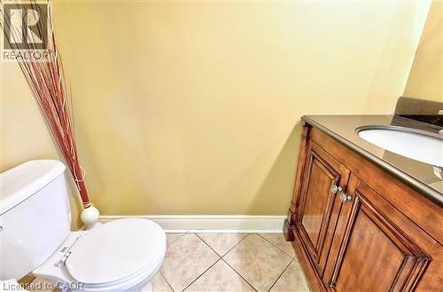 Bathroom featuring vanity and light tile patterned floors - 2215 Tiger Road, Burlington, ON - Indoor Photo Showing Bathroom