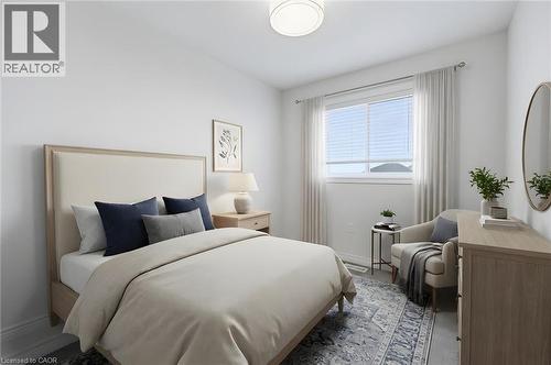Virtual staged for illustration purposes. - 122 E Dundas Street E Unit# 9, Waterdown, ON - Indoor Photo Showing Bedroom