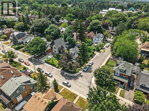 Aerial perspective of suburban area - 98 Kensington Avenue S, Hamilton, ON - Outdoor With View