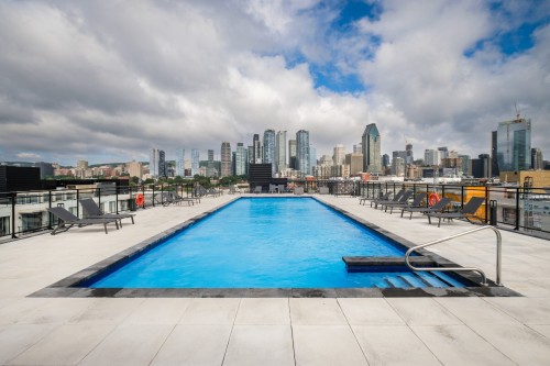 Pool - 419B-1400 Rue Ottawa, Montréal (Le Sud-Ouest), QC - Outdoor With In Ground Pool With View