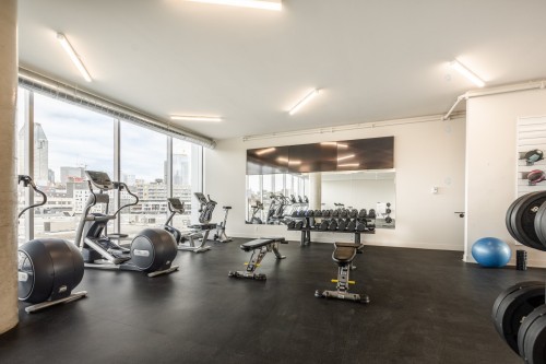 Exercise Room - 419B-1400 Rue Ottawa, Montréal (Le Sud-Ouest), QC - Indoor Photo Showing Gym Room