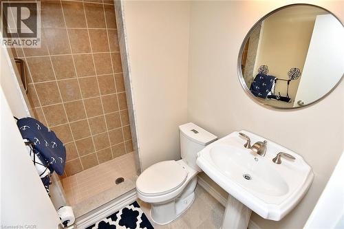 Bathroom with toilet and a stall shower - 2206 Donald Road, Burlington, ON - Indoor Photo Showing Bathroom