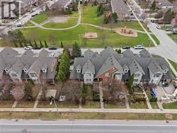 Aerial perspective of suburban area - 