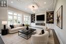 Virtually Staged - 31 Bayside Court, Burlington, ON  - Indoor Photo Showing Living Room With Fireplace 