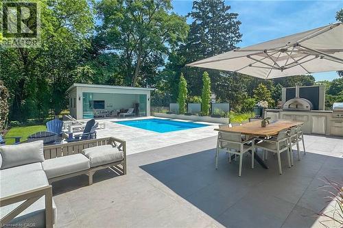 977 Gorton Avenue, Burlington, ON - Outdoor With In Ground Pool With Deck Patio Veranda
