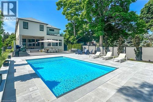 977 Gorton Avenue, Burlington, ON - Outdoor With In Ground Pool With Deck Patio Veranda