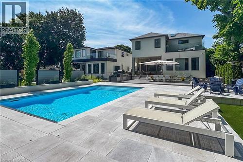977 Gorton Avenue, Burlington, ON - Outdoor With In Ground Pool With Deck Patio Veranda