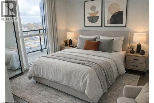 Bedroom - Virtually Staged - 108 Garment Street Unit# 1110, Kitchener, ON 