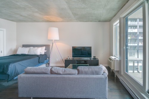 Living Room - 716-235 Rue Peel, Montréal (Le Sud-Ouest), QC - Indoor Photo Showing Bedroom