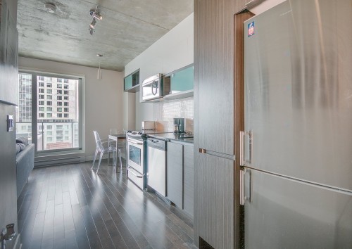 Kitchen - 716-235 Rue Peel, Montréal (Le Sud-Ouest), QC - Indoor Photo Showing Kitchen