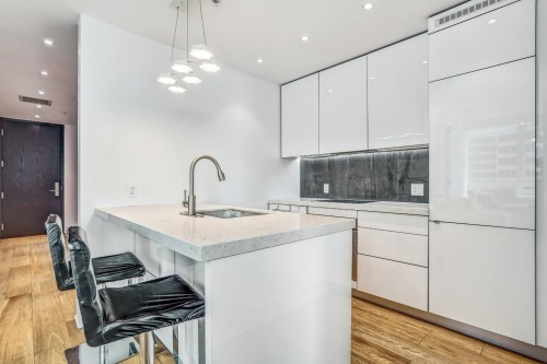 Kitchen - 2404-1188 Av. Union, Montréal (Ville-Marie), QC - Indoor Photo Showing Kitchen With Upgraded Kitchen