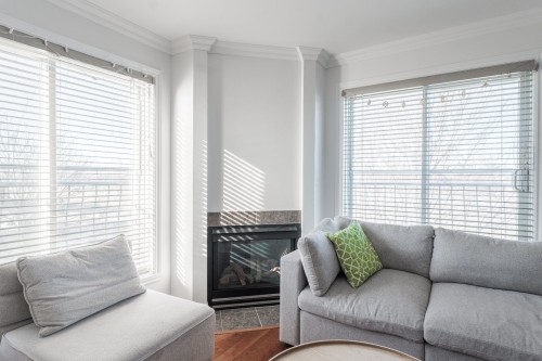 Living Room - 302-6535 Boul. Chevrier, Brossard, QC - Indoor Photo Showing Living Room With Fireplace