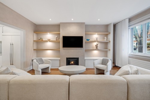 Salon - 34 Av. Courcelette, Montréal (Outremont), QC - Indoor Photo Showing Living Room With Fireplace