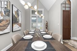 Elegant Dining Room with transom window - 
