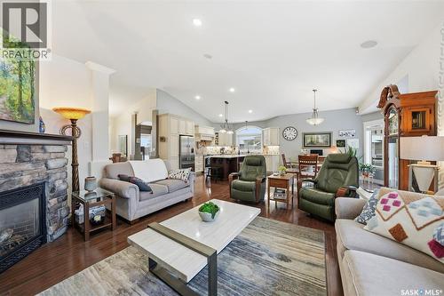 1202 Beechmont View, Saskatoon, SK - Indoor Photo Showing Living Room With Fireplace