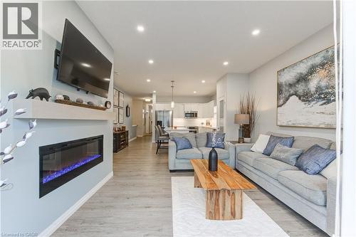 114 Livingston Drive, Tillsonburg, ON - Indoor Photo Showing Living Room With Fireplace