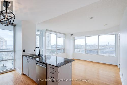 702 - 2240 Lakeshore Boulevard W, Toronto, ON - Indoor Photo Showing Kitchen With Double Sink With Upgraded Kitchen