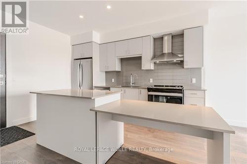 1604 - 50 Grand Avenue S, Cambridge, ON - Indoor Photo Showing Kitchen With Upgraded Kitchen