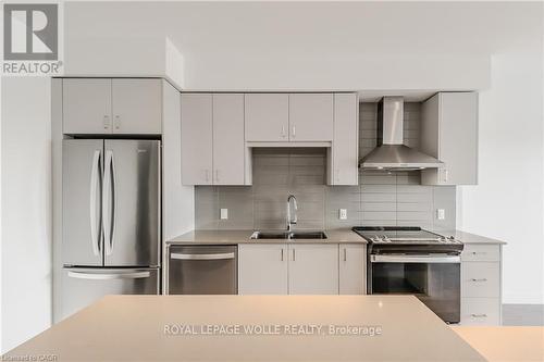 1604 - 50 Grand Avenue S, Cambridge, ON - Indoor Photo Showing Kitchen With Double Sink With Upgraded Kitchen