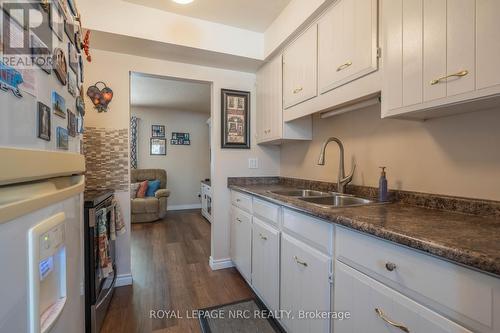 Galley Kitchen - 38 Dougherty Crescent, Welland (N. Welland), ON - Indoor Photo Showing Kitchen With Double Sink