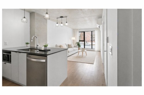 Overall view - 107-1220 Boul. René-Lévesque E., Montréal (Ville-Marie), QC - Indoor Photo Showing Kitchen