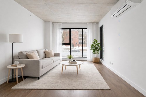 Living Room - 107-1220 Boul. René-Lévesque E., Montréal (Ville-Marie), QC - Indoor Photo Showing Living Room