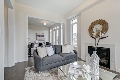 244 Mckean Drive, Whitchurch-Stouffville, ON - Indoor Photo Showing Living Room With Fireplace