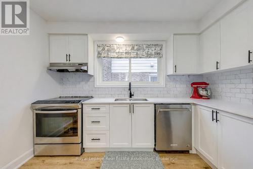 166 Ranwood Court, Hamilton, ON - Indoor Photo Showing Kitchen With Stainless Steel Kitchen With Double Sink With Upgraded Kitchen
