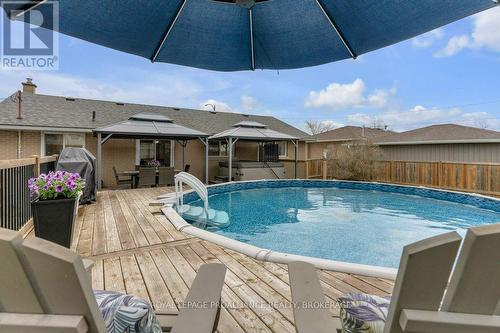 50 Princeton Place, Loyalist (Amherstview), ON - Outdoor With Above Ground Pool With Deck Patio Veranda