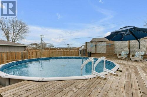 50 Princeton Place, Loyalist (Amherstview), ON - Outdoor With Above Ground Pool With Deck Patio Veranda With Backyard