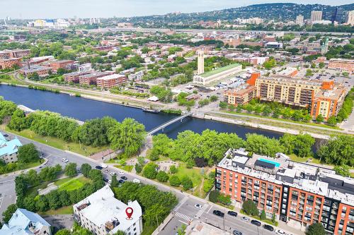 Aerial photo - 202-2800A Rue St-Patrick, Montréal (Le Sud-Ouest), QC - Outdoor With Body Of Water With View