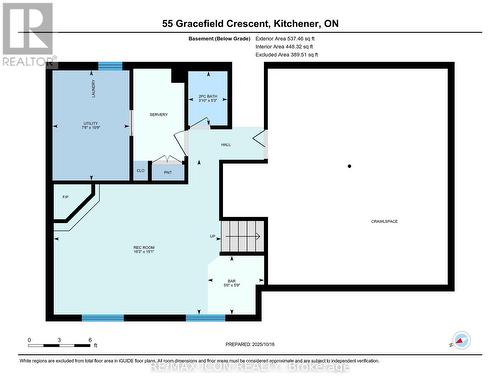 21ftx21ft-crawl space storage with built in shelve - 55 Gracefield Crescent, Kitchener, ON - Other