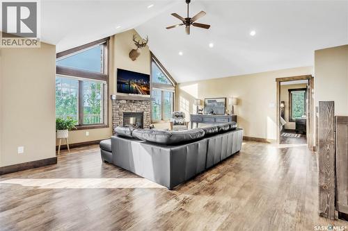 609 Cedar Close, Beaver River Rm No. 622, SK - Indoor Photo Showing Living Room With Fireplace