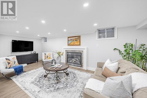 6358 Lisgar Drive, Mississauga, ON - Indoor Photo Showing Living Room With Fireplace