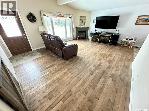 3 Scott Crescent, Weyburn, SK - Indoor Photo Showing Living Room With Fireplace