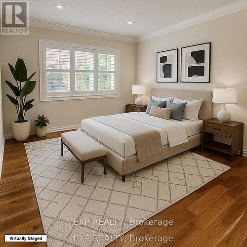 Virtually Staged Primary Bedroom - 27 Butterwood Lane, Whitchurch-Stouffville (Stouffville), ON - Indoor Photo Showing Bedroom