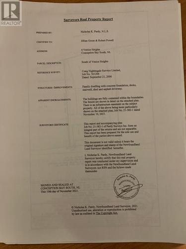 4 Venice Heights  Conception Bay South, NL A1X 7Y6